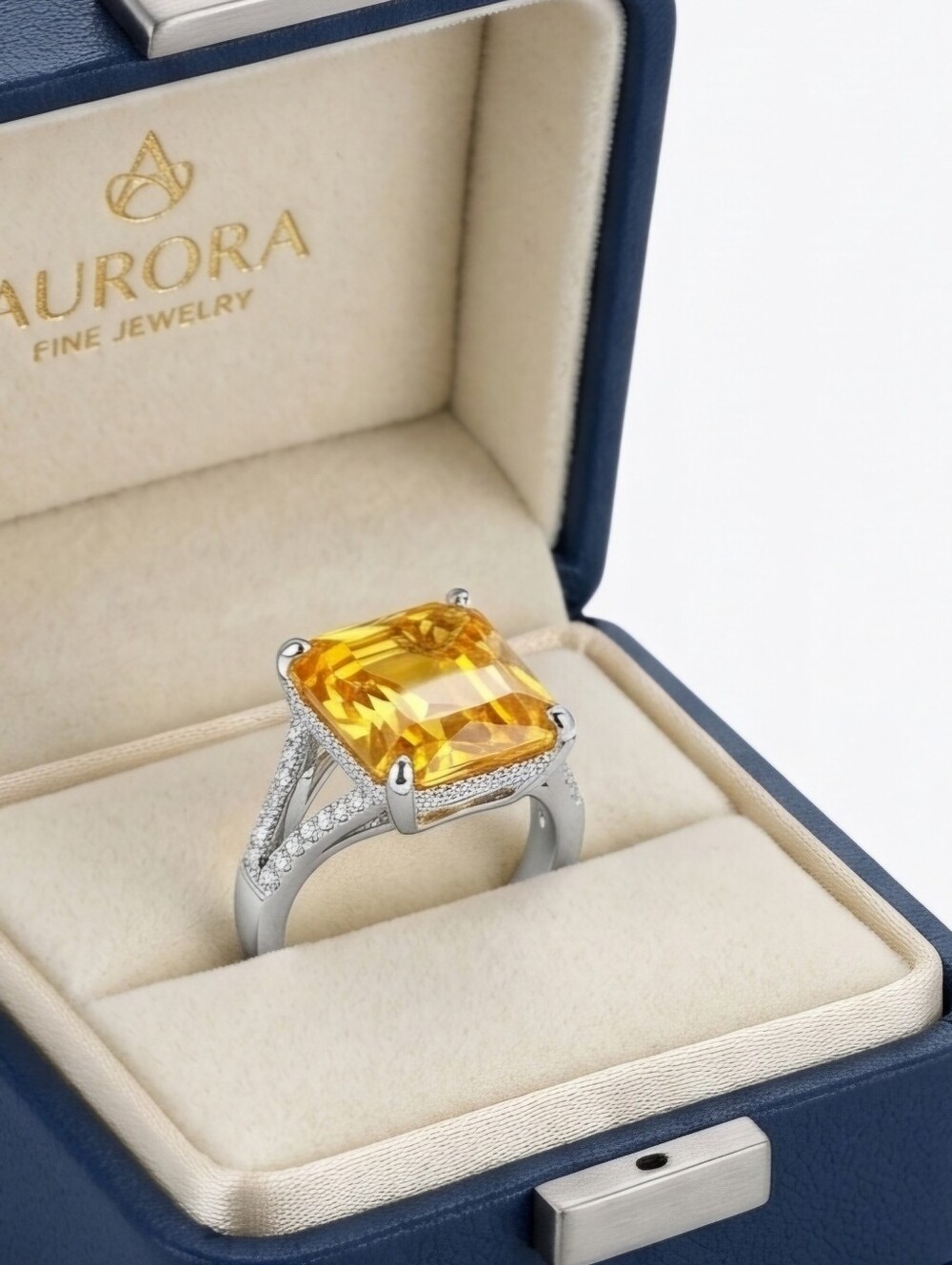 Pineapple Yellow Cocktail Ring